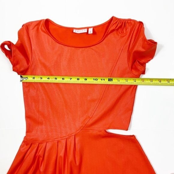 Leith Cutout Coral/Orange Shimmer Dress Size Small ASO Aria Pretty Little Liars - Picture 5 of 13